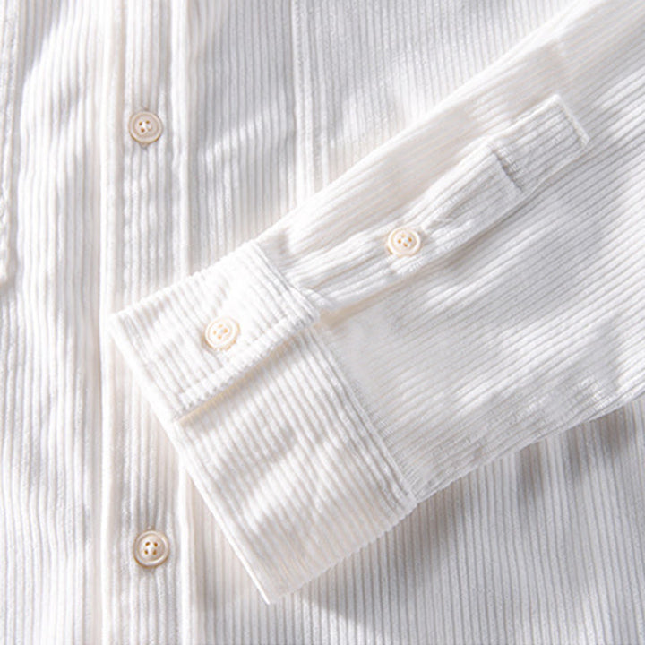 Buddha Stones Spring Plain Simple Buttons Design Cord Herren Langarmjacke mit Taschen - image 10