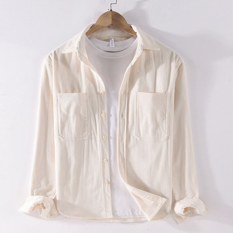 Buddha Stones Spring Plain Simple Buttons Design Cord Herren Langarmjacke mit Taschen - Alte Spitze - US/ UK/AU42,EU52 (3XL) - image 11