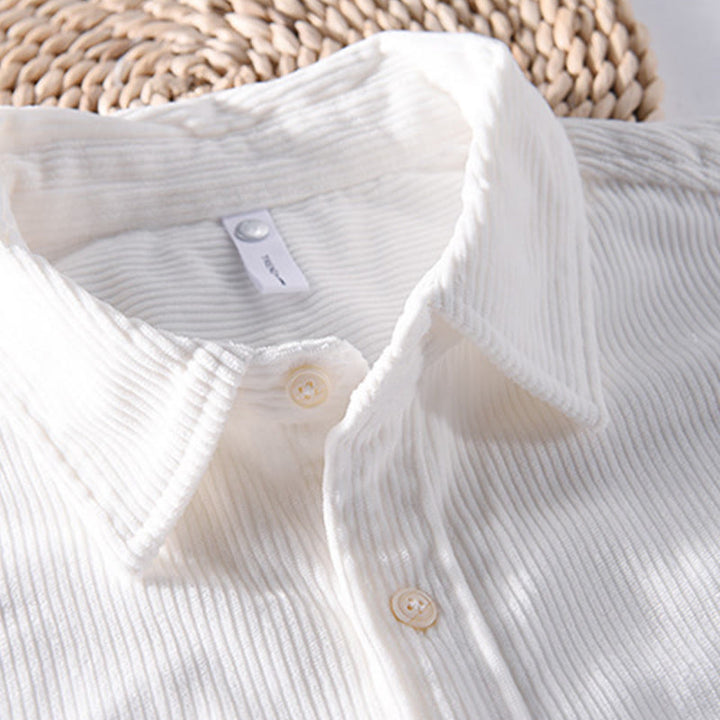 Buddha Stones Spring Plain Simple Buttons Design Cord Herren Langarmjacke mit Taschen - image 5