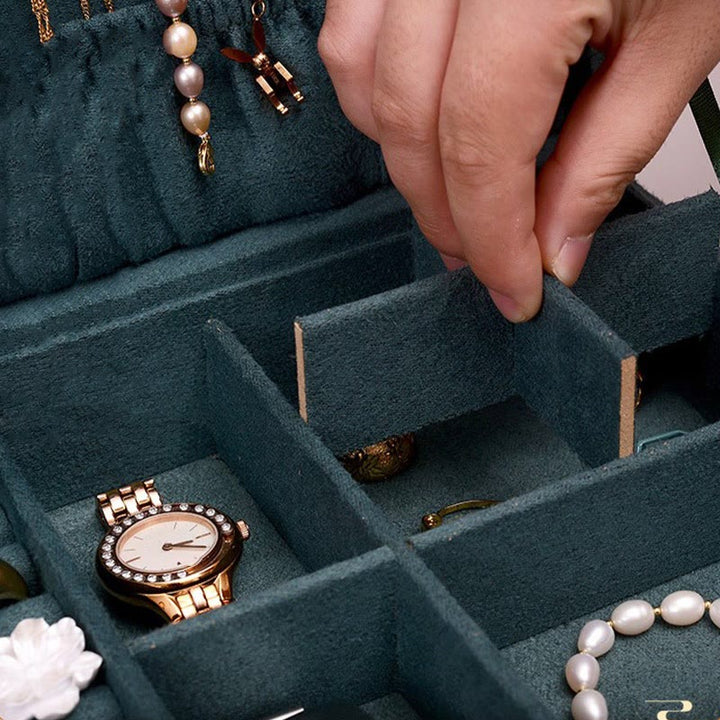 Buddha Stones, schlichtes Design, Schmuckschatulle, Organizer, einlagige Flanell-Schmuckaufbewahrungsbox mit Schloss - image 8