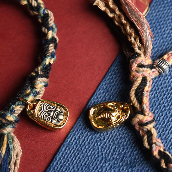 Buddha Stones Tibet Om Mani Padme Hum Geschnitzte Zakiram Fokus Seil Armband - image 9