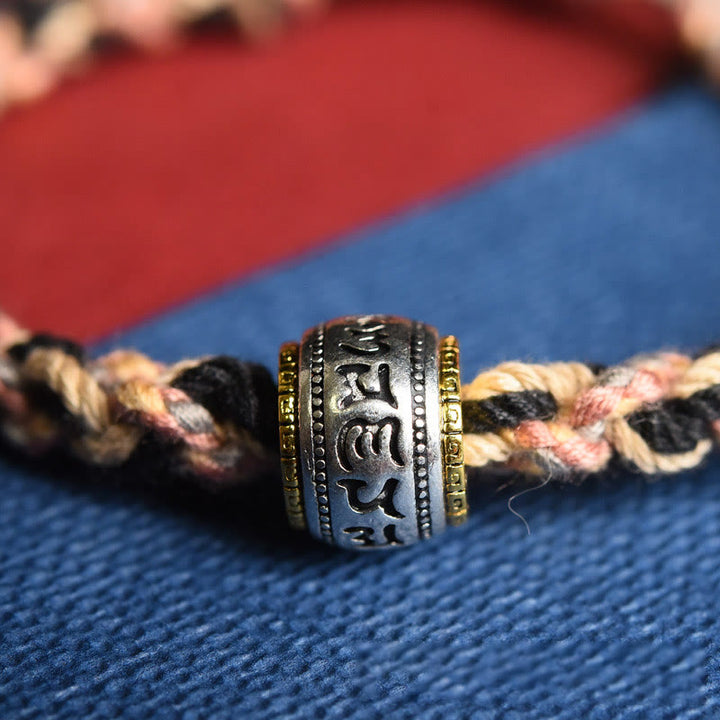 Buddha Stones Tibet Om Mani Padme Hum Geschnitzte Zakiram Fokus Seil Armband - image 7