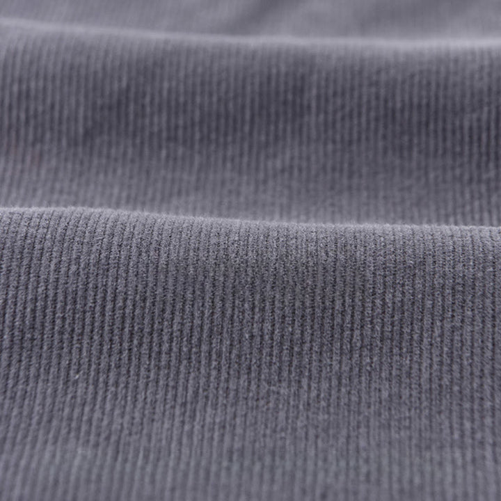 Buddha Stones Herrenjacke mit langen Ärmeln, einfarbig, Button-Down-Baumwollcord - image 10