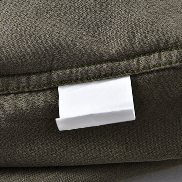 Buddha Stones Herrenjacke mit langen Ärmeln, einfarbig, Button-Down-Baumwollcord - image 21