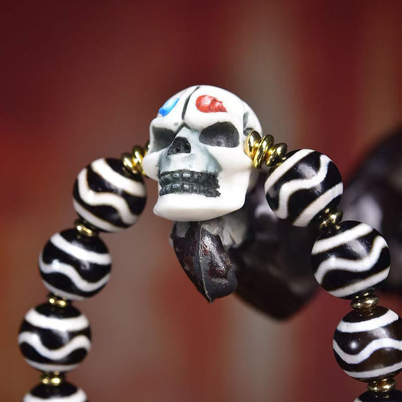 Buddha Stones Tibetische Dzi-Perle Der Herr des Leichenwald-Schutzarmband - image 4