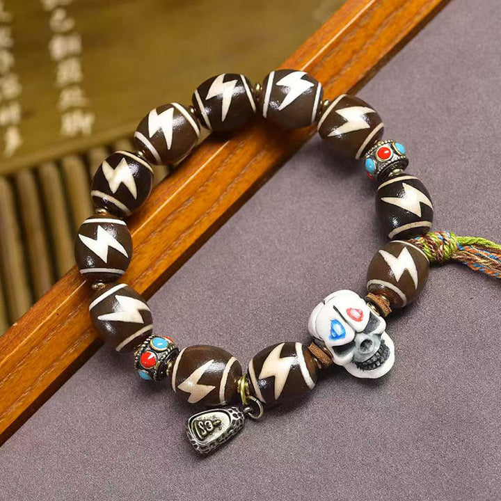 Buddha Stones Tibetan Lightning Treasure Vase Dzi Bead Der Herr der Leichenwald-Kraftarmband - image 1