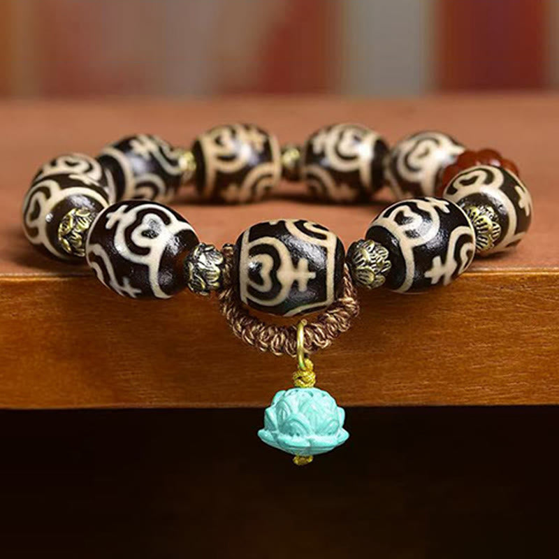 Buddha Stones Tibetan Lightning Treasure Vase Dzi Bead Der Herr der Leichenwald-Kraftarmband - image 11