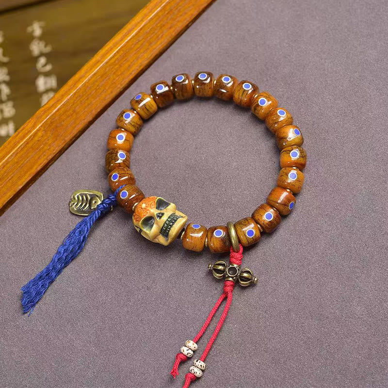 Armband mit Buddha Stones und tibetischen Knochenperlen, der Herr des Leichenwaldes, hält böse Geister fern - image 1