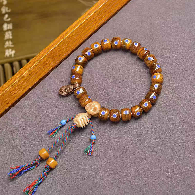 Armband mit Buddha Stones und tibetischen Knochenperlen, der Herr des Leichenwaldes, hält böse Geister fern - image 6