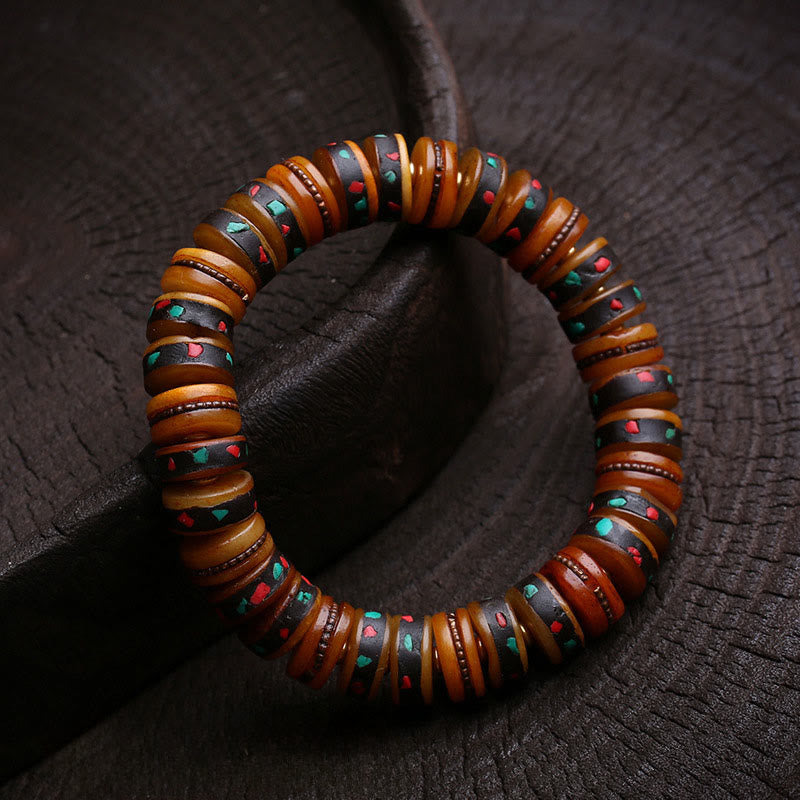 Buddha Stones, Tibet-Knochenperlen, „Der Herr des Leichenwaldes“, Erinnerungen an unsere Vergänglichkeit, Armband - image 10