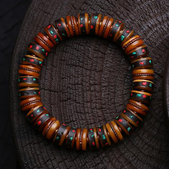 Buddha Stones, Tibet-Knochenperlen, „Der Herr des Leichenwaldes“, Erinnerungen an unsere Vergänglichkeit, Armband - image 11