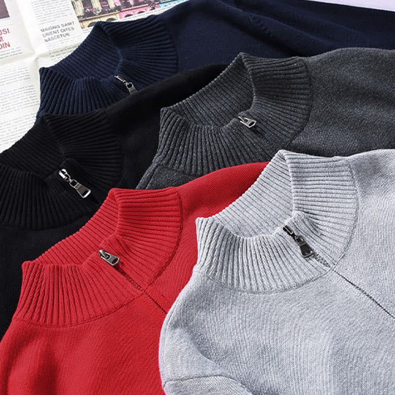 Buddha Stones Herren-Baumwolljacke mit langen Ärmeln und schlichtem Reißverschluss und geripptem Saum - image 15