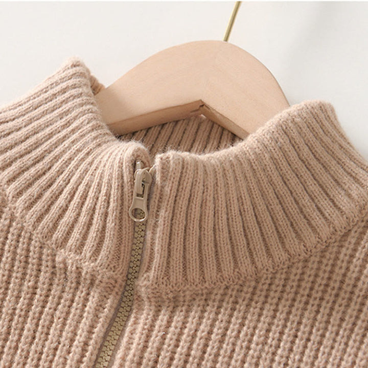 Buddha Stones Winter-Strickjacke mit Reißverschluss, einfarbig, langärmelig, Baumwolljacke für Herren mit Taschen - image 14