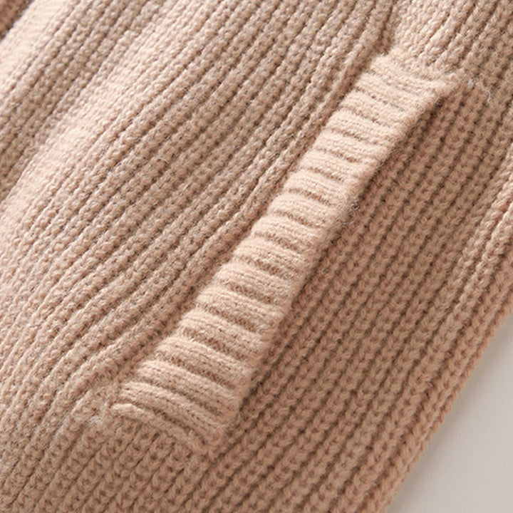 Buddha Stones Winter-Strickjacke mit Reißverschluss, einfarbig, langärmelig, Baumwolljacke für Herren mit Taschen - image 16