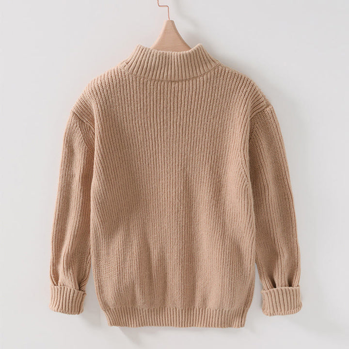 Buddha Stones Winter-Strickjacke mit Reißverschluss, einfarbig, langärmelig, Baumwolljacke für Herren mit Taschen - image 13