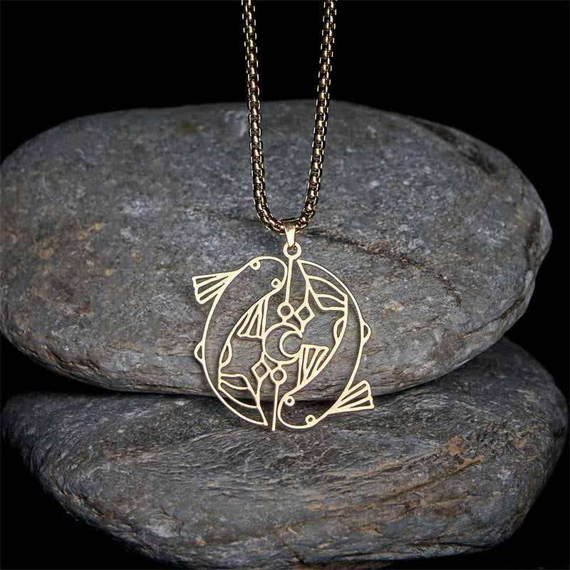 Buddha Stones Vintage Koi Fisch Hohl Design Edelstahl Glück Halskette Anhänger - image 8