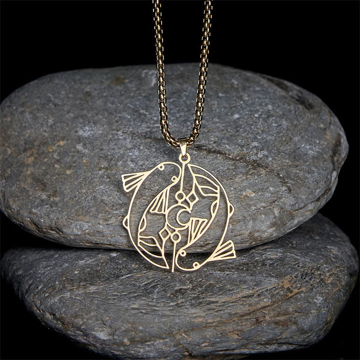 Buddha Stones Vintage Koi Fisch Hohl Design Edelstahl Glück Halskette Anhänger - image 8