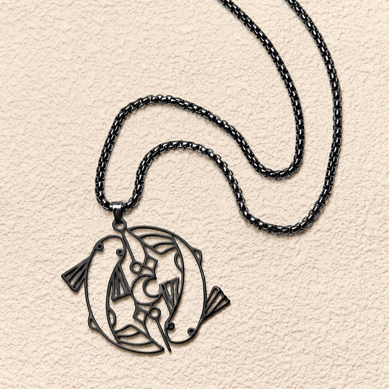 Buddha Stones Vintage Koi Fisch Hohl Design Edelstahl Glück Halskette Anhänger - image 16