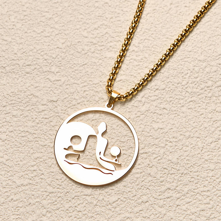 Buddha Stones, Yin Yang Buddha-Figur, hohles Design, Edelstahl, Balance-Halskettenanhänger - image 13