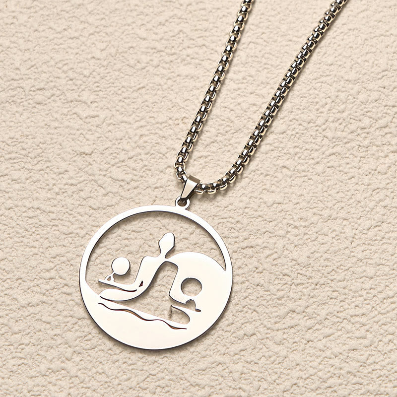 Buddha Stones, Yin Yang Buddha-Figur, hohles Design, Edelstahl, Balance-Halskettenanhänger - image 20