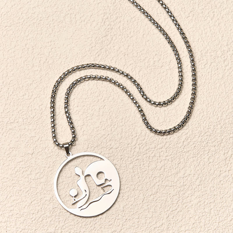 Buddha Stones, Yin Yang Buddha-Figur, hohles Design, Edelstahl, Balance-Halskettenanhänger - image 19