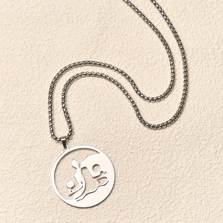 Buddha Stones, Yin Yang Buddha-Figur, hohles Design, Edelstahl, Balance-Halskettenanhänger - image 19