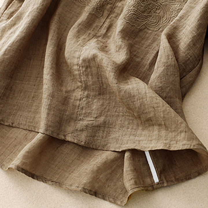 Buddha Stones V-Ausschnitt Schmetterling Damen Halbarm Shirt - image 15