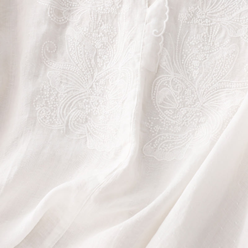 Buddha Stones V-Ausschnitt Schmetterling Damen Halbarm Shirt - image 10