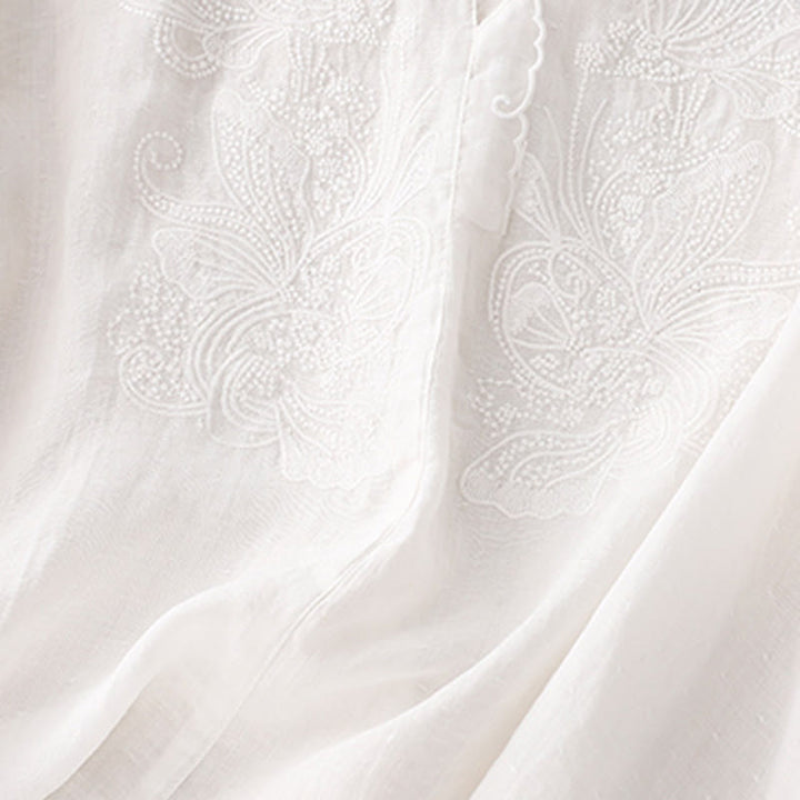 Buddha Stones V-Ausschnitt Schmetterling Damen Halbarm Shirt - image 10