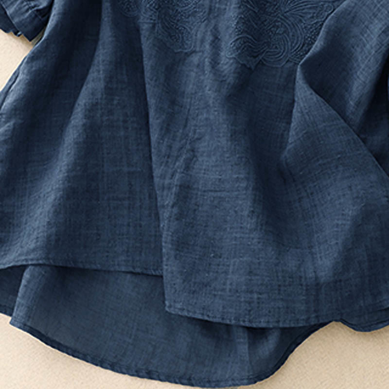 Buddha Stones V-Ausschnitt Schmetterling Damen Halbarm Shirt - image 18