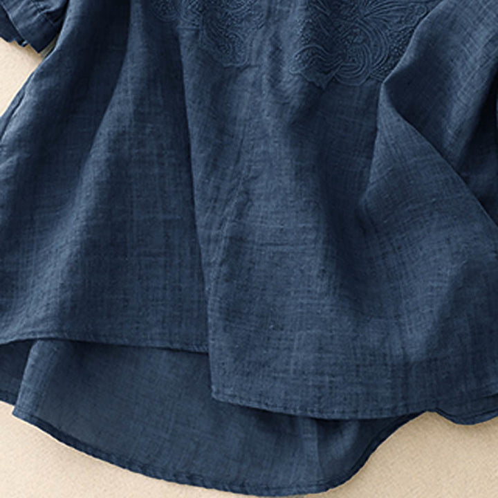 Buddha Stones V-Ausschnitt Schmetterling Damen Halbarm Shirt - image 18