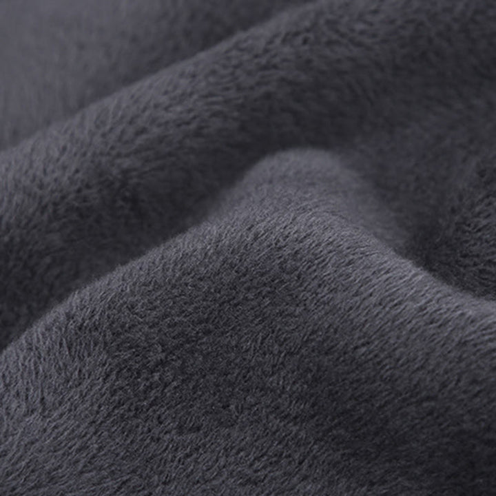 Buddha Stones Herren-Jacke, einfarbig, langärmlig, mit Thermo-Fleece gefüttert, Ramie-Leinen-Baumwoll-Jacke mit Taschen - image 12