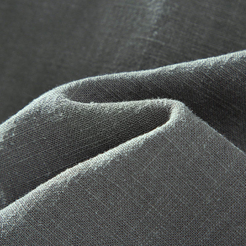 Buddha Stones Herren-Jacke, einfarbig, langärmlig, mit Thermo-Fleece gefüttert, Ramie-Leinen-Baumwoll-Jacke mit Taschen - image 8