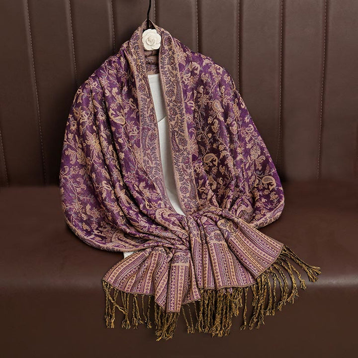 Buddha Stones Ethnischer täglicher tibetischer Paisley-Muster-Quasten-gemütlicher Schal-Schal - image 27