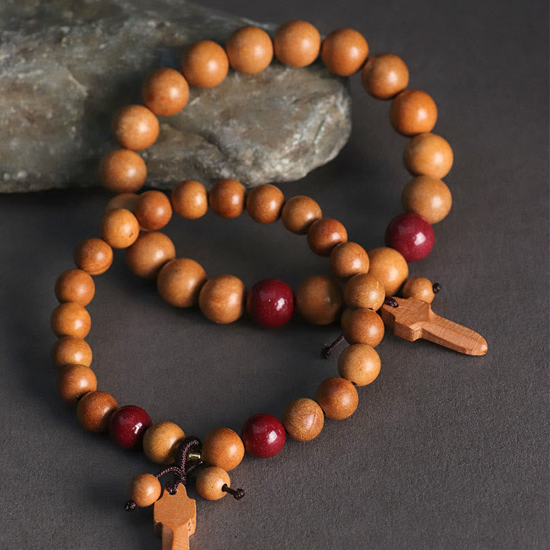 Buddha Stones Pfirsichholz Zinnober Schwert Charm Reichtum Armband - image 11
