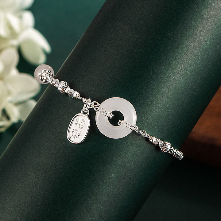 Buddha Stones , verkupfertes Silber, Fu-Charakter, Friedensschnalle, Glücksarmband - image 3