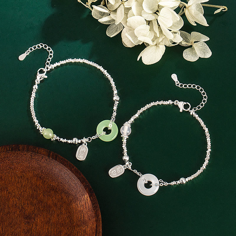 Buddha Stones , verkupfertes Silber, Fu-Charakter, Friedensschnalle, Glücksarmband - image 4