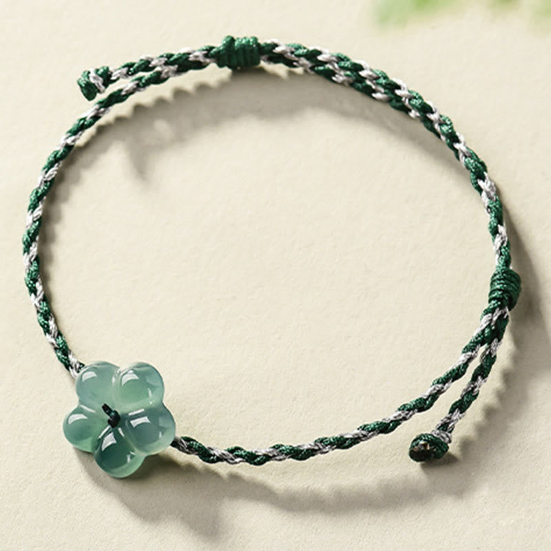 Buddha Stones Natürliche Blume Jade Handgewebtes Wohlstandsarmband - image 1