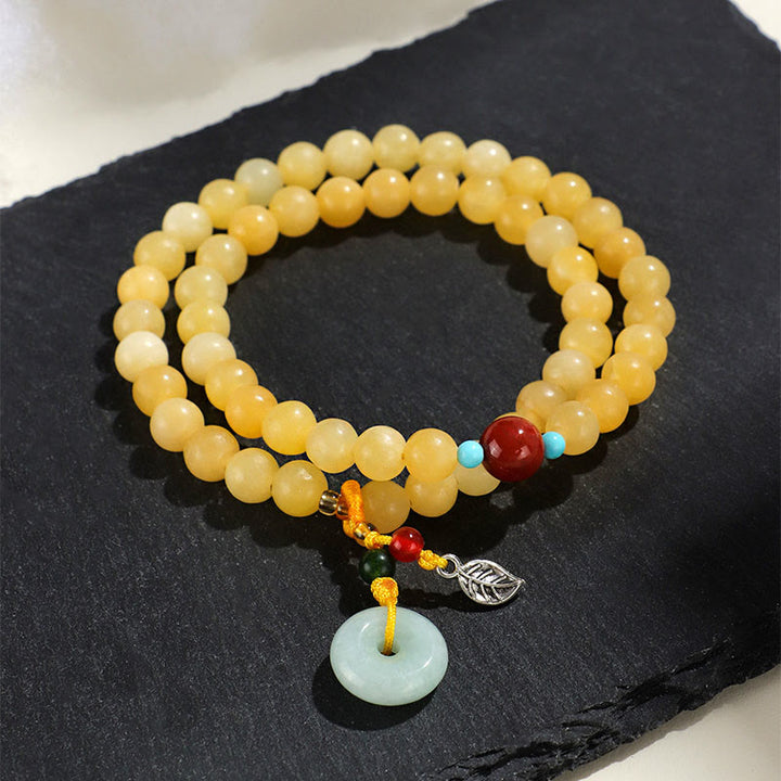 Buddha Stones Topas Peace Buckle Doppelwickel-Design Reichtumsarmband - image 2