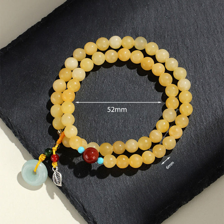 Buddha Stones Topas Peace Buckle Doppelwickel-Design Reichtumsarmband - image 4