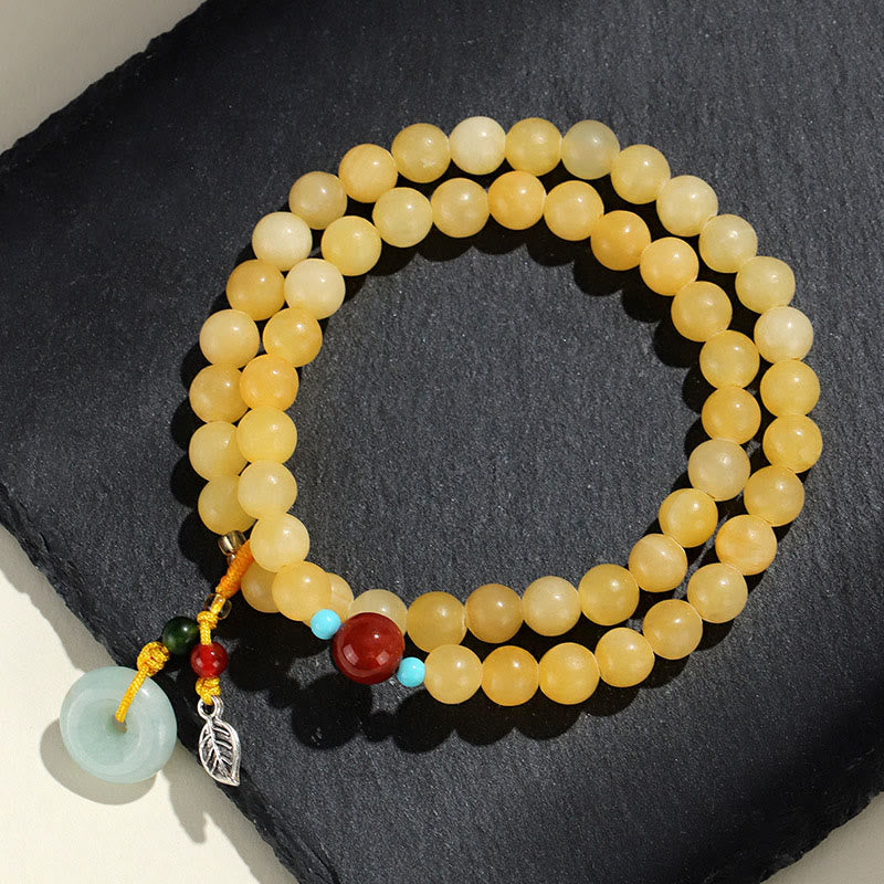 Buddha Stones Topas Peace Buckle Doppelwickel-Design Reichtumsarmband - image 1