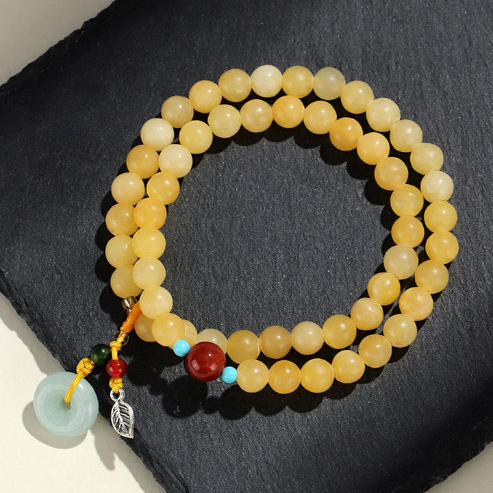 Buddha Stones Topas Peace Buckle Doppelwickel-Design Reichtumsarmband - image 1