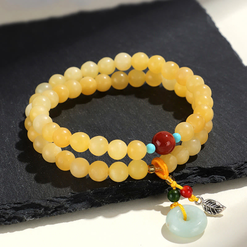 Buddha Stones Topas Peace Buckle Doppelwickel-Design Reichtumsarmband - image 3