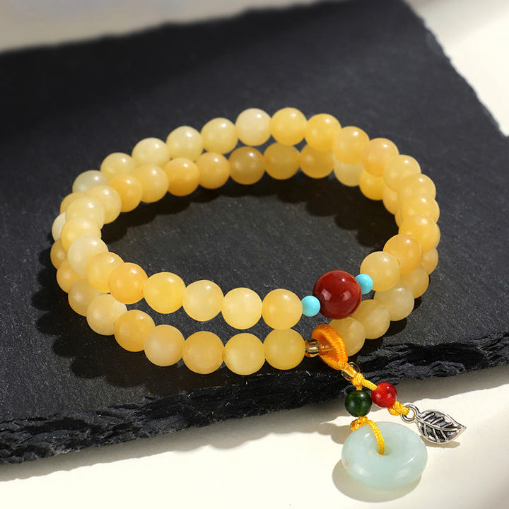 Buddha Stones Topas Peace Buckle Doppelwickel-Design Reichtumsarmband - image 3