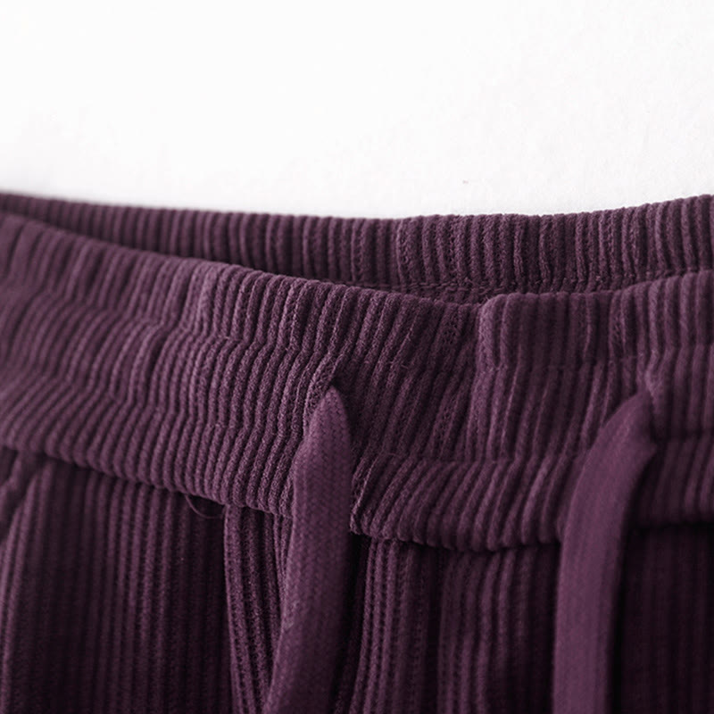 Buddha Stones Lässige Cordhose mit Baumwollpolsterung für Damen mit Taschen - image 29
