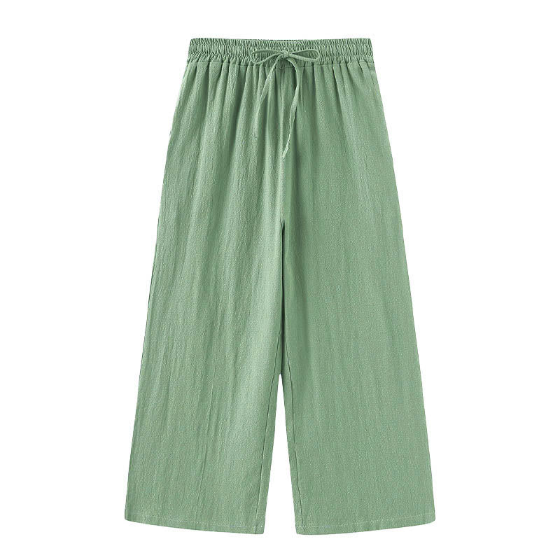 Buddha Stones 2-teiliges Langarm-Shirt-Oberteil mit Taschen und Kordelzughose, Meditationskleidung aus Baumwolle und Leinen für Damen - image 45