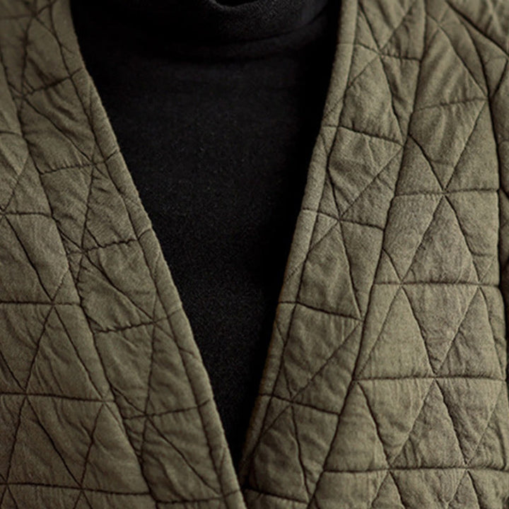 Buddha Stones Damen-Jacke mit Knöpfen, langärmelig, aus dicker Baumwolle mit Taschen - image 10