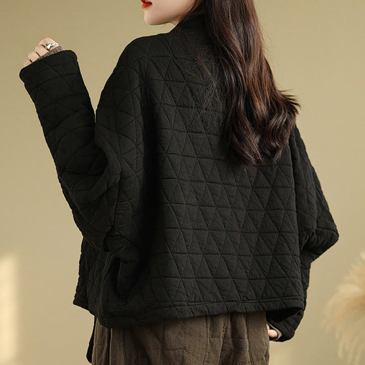 Buddha Stones Damen-Jacke mit Knöpfen, langärmelig, aus dicker Baumwolle mit Taschen - image 16