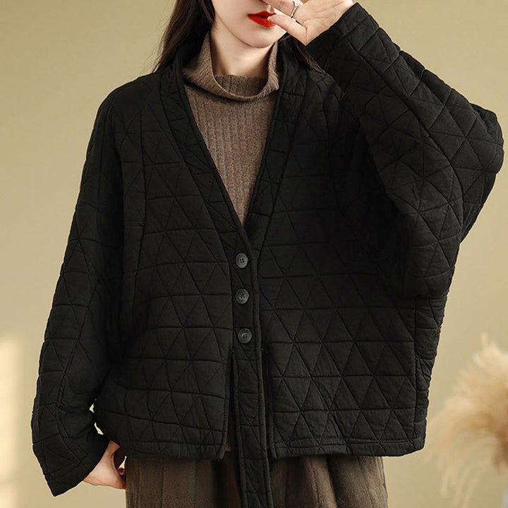 Buddha Stones Damen-Jacke mit Knöpfen, langärmelig, aus dicker Baumwolle mit Taschen - image 17