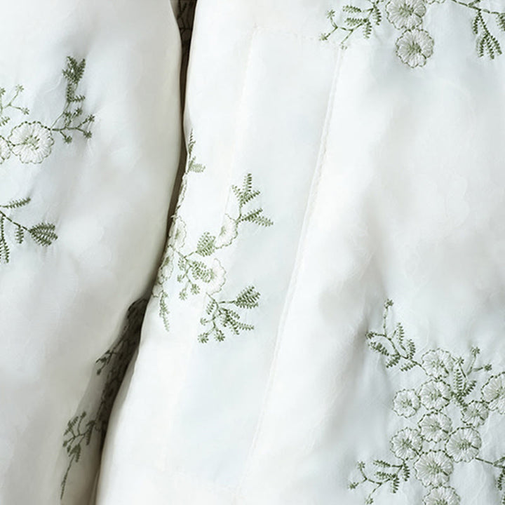 Buddha Stones Damen-Jacke mit Stickerei und Froschknopf, langärmelig, dicke Baumwolle, mit Taschen - image 12